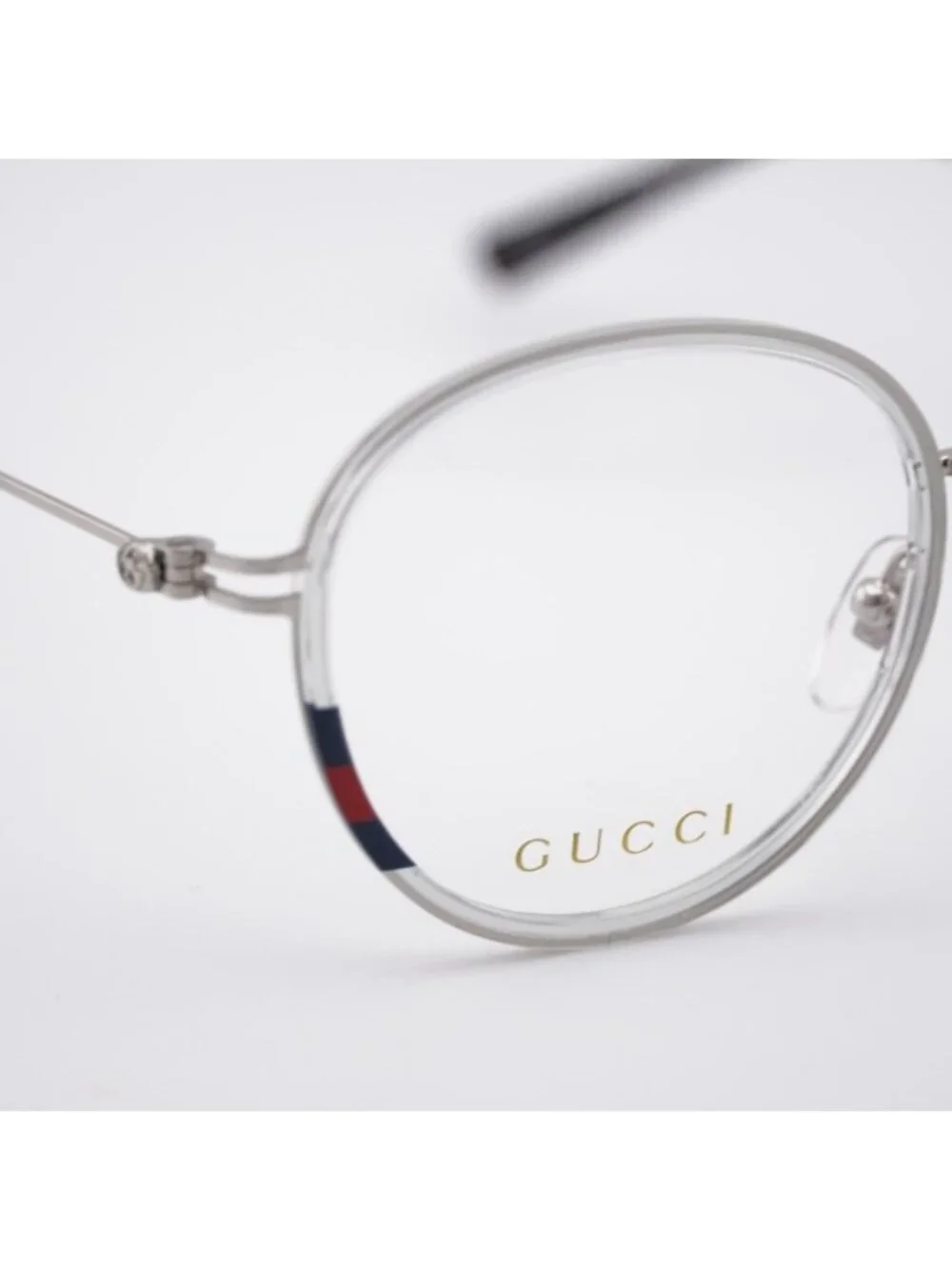 Gucci GG1851O 003 Eyeglasses Grey / Silver 50mm Square Frame